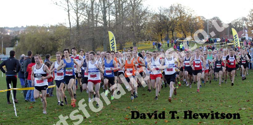 Start of the North East Harrier League, Blaydon.